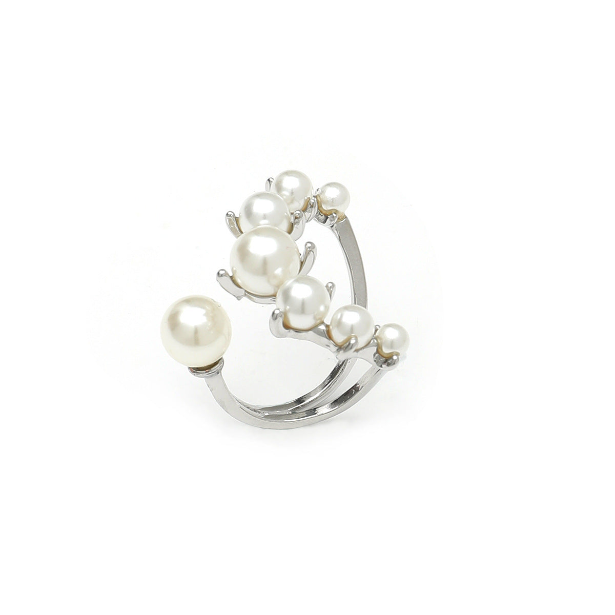 Unique Shaped Artificial Pearl Ring - Elegant and Timeless Design